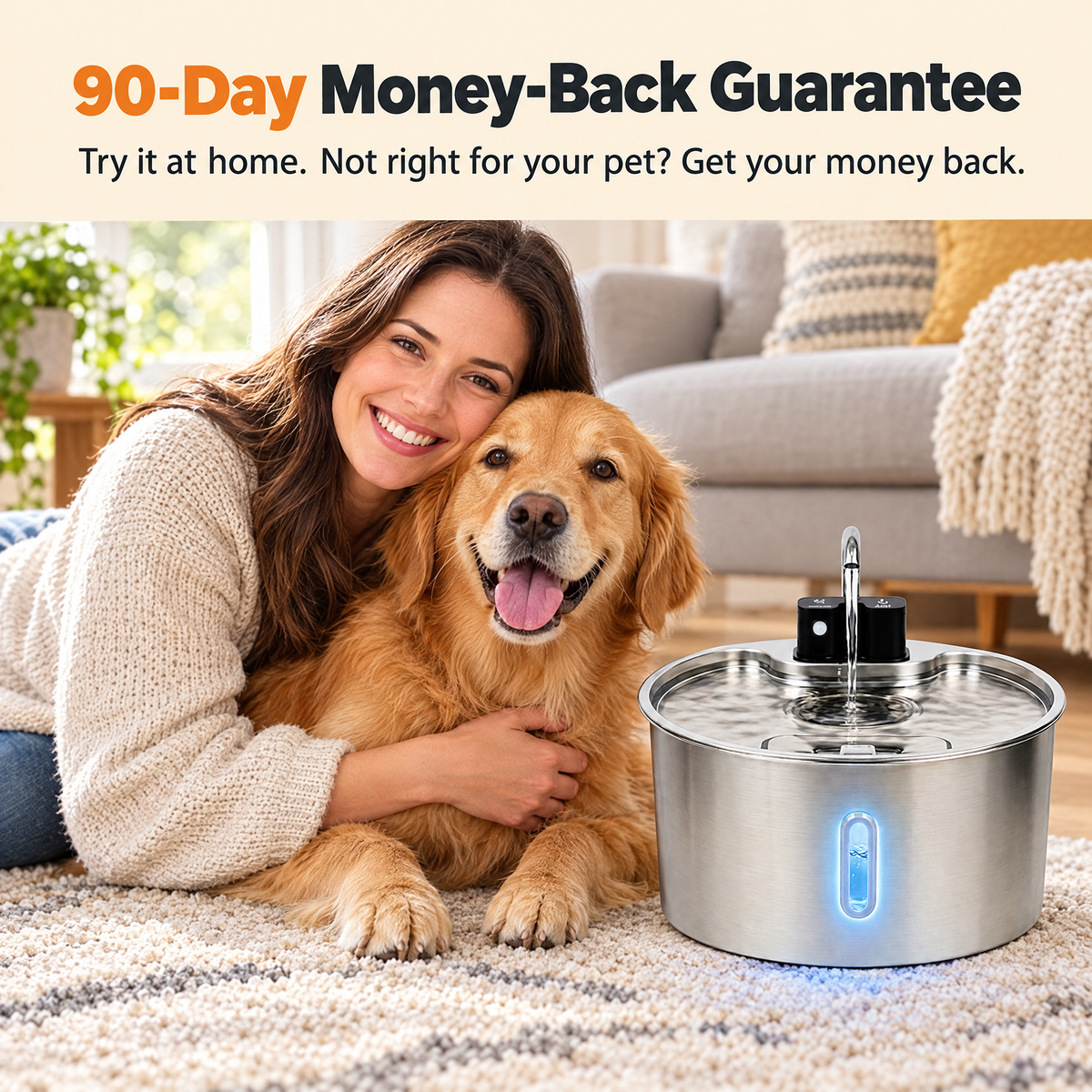 PetCascade 90-day money-back guarantee