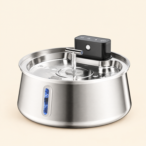 PetCascade 4L stainless steel pet water fountain