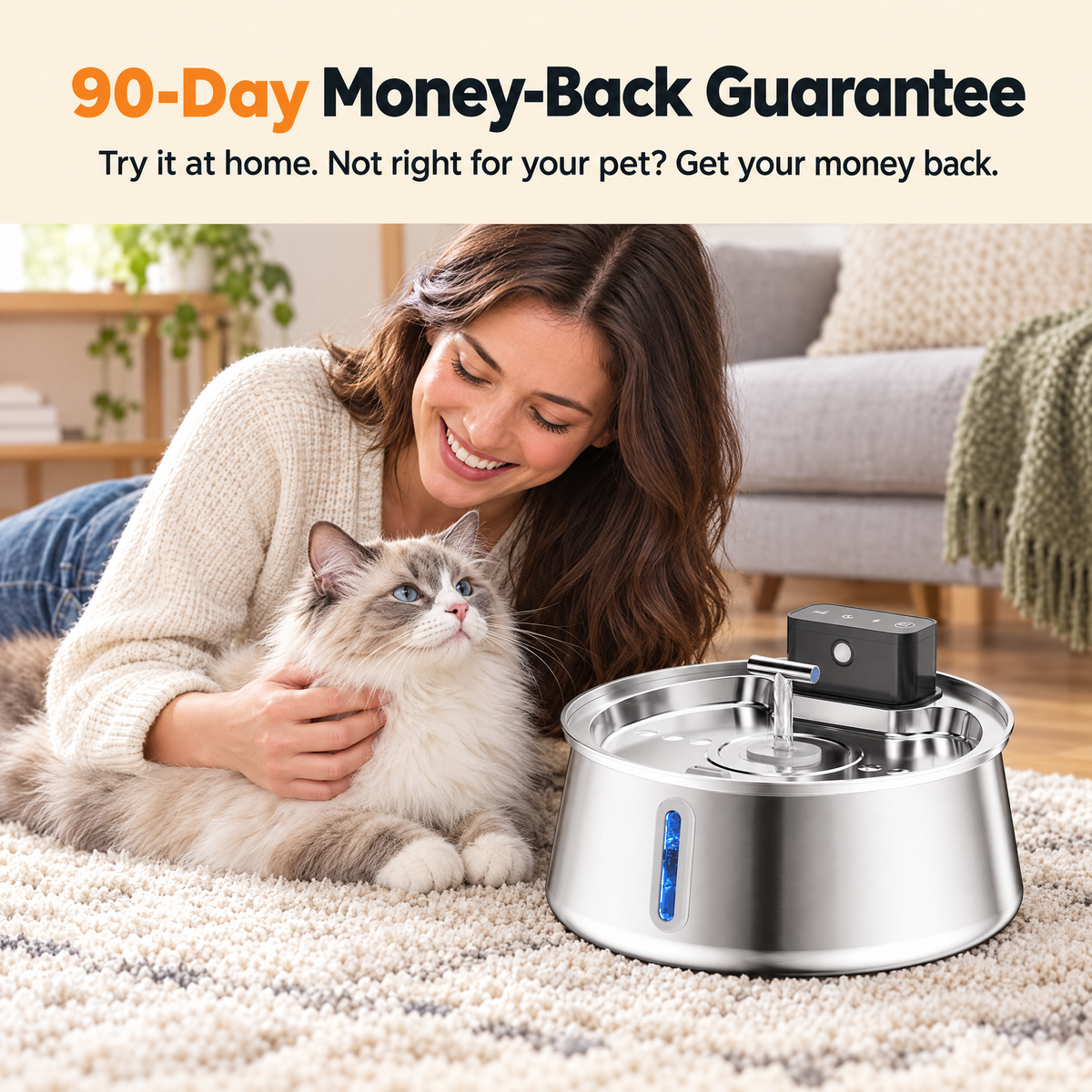 PetCascade 90-day money-back guarantee