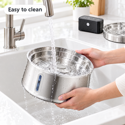 Easy to clean 4L stainless steel bowl